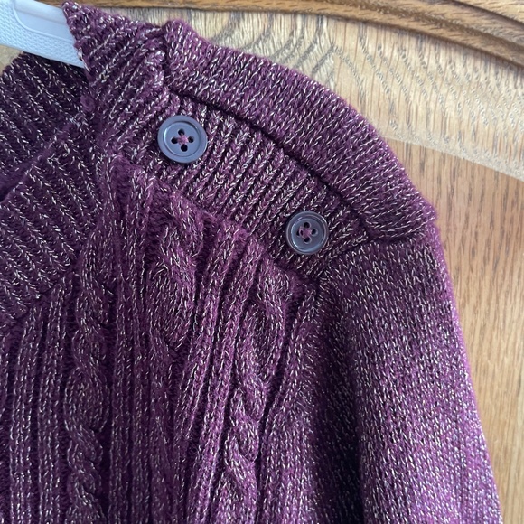 Banana Republic Cable Knit Metallic Sweater Sz XL - Picture 4 of 8